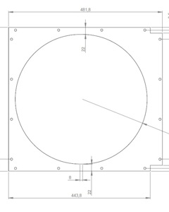 Mounting plate F / Filter bag Ø410 m / Spring ring / B
